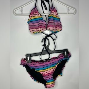 🔥 Colorful Striped Bikini Set